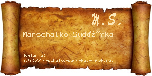 Marschalko Sudárka névjegykártya